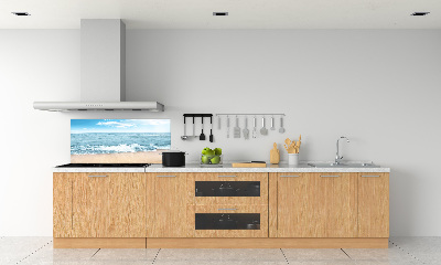 Rivestimento parete cucina con motivo spiaggia