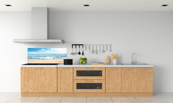 Rivestimento parete cucina con motivo spiaggia
