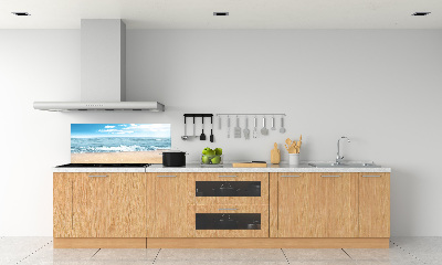 Rivestimento parete cucina con motivo spiaggia