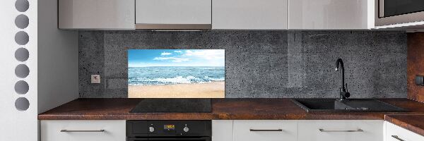 Rivestimento parete cucina con motivo spiaggia