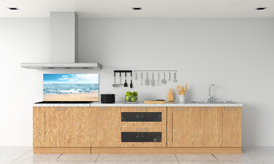 Rivestimento parete cucina con motivo spiaggia