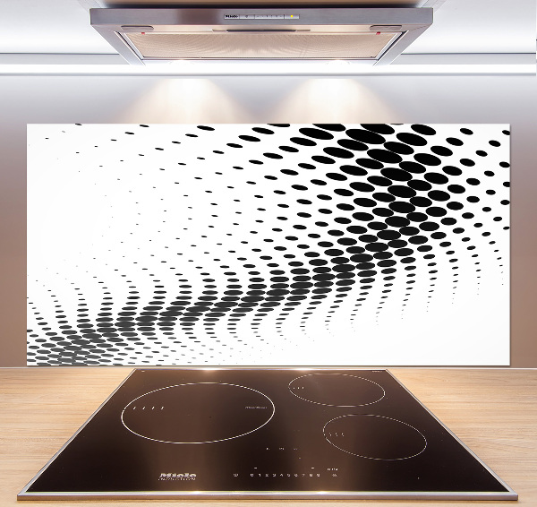 Rivestimento parete cucina con motivo grafico geometrico come sfondo