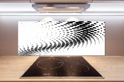 Rivestimento parete cucina con motivo grafico geometrico come sfondo