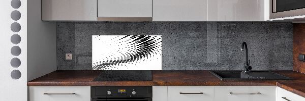 Rivestimento parete cucina con motivo grafico geometrico come sfondo