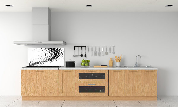 Rivestimento parete cucina con motivo grafico geometrico come sfondo
