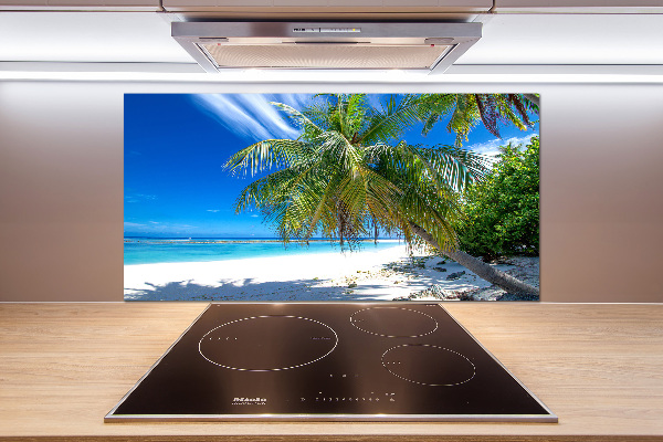 Pannello paraschizzi cucina con stampa con motivo di spiaggia tropicale