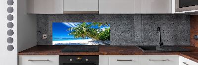 Pannello paraschizzi cucina con stampa con motivo di spiaggia tropicale