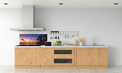 Rivestimento parete cucina con motivo 'Tramonto sulla spiaggia' per ambienti domestici