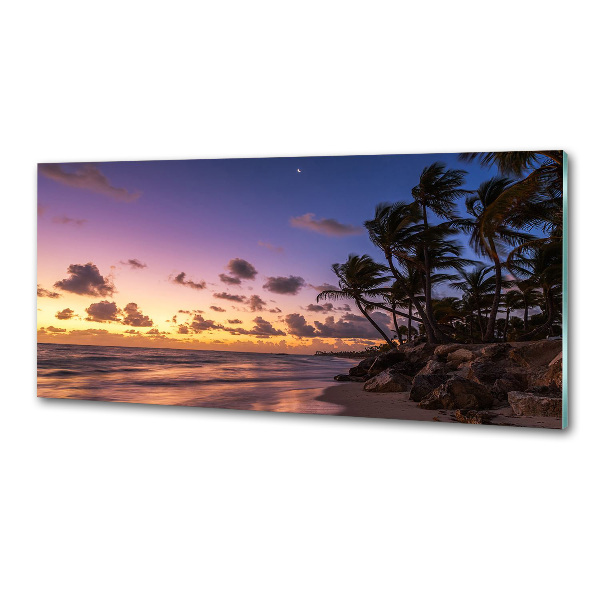 Rivestimento parete cucina con motivo 'Tramonto sulla spiaggia' per ambienti domestici