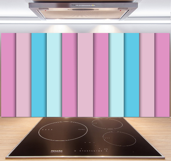 Pannello paraschizzi cucina con strisce colorate