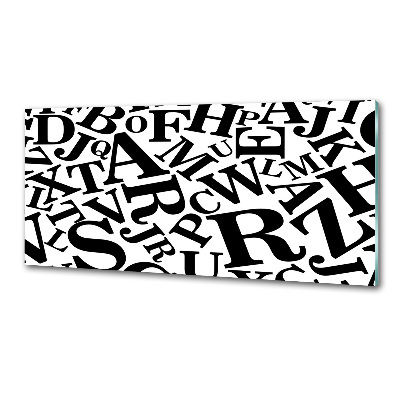 Pannello paraschizzi cucina con stampa con motivo dell'alfabeto