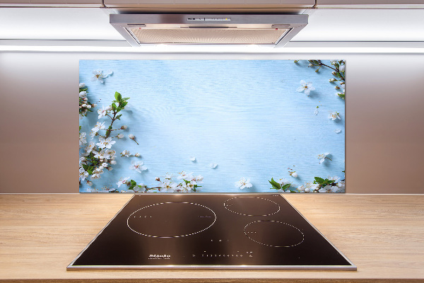 Pannello retrocucina con motivo di fiori di ciliegio