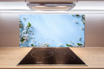 Pannello retrocucina con motivo di fiori di ciliegio