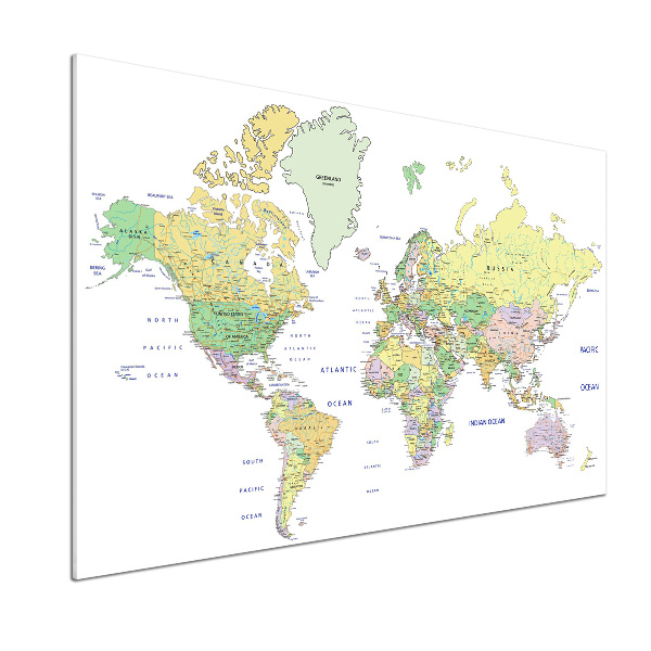 Pannello paraschizzi cucina con stampa a mappa del mondo