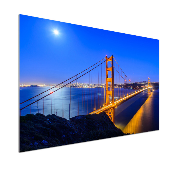 Rivestimento parete cucina con stampa del Ponte di San Francisco