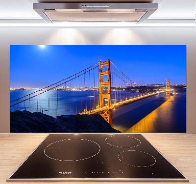 Rivestimento parete cucina con stampa del Ponte di San Francisco