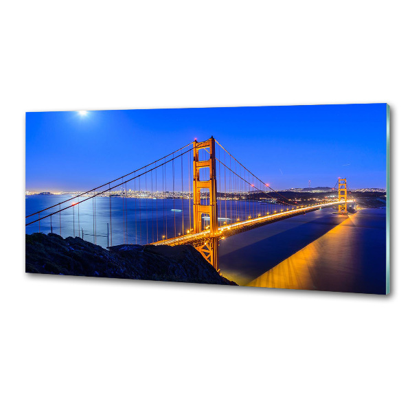 Rivestimento parete cucina con stampa del Ponte di San Francisco