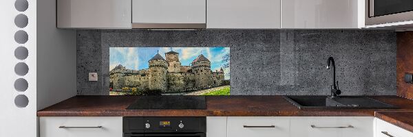 Pannello paraschizzi cucina con stampa raffigurante un castello in Svizzera