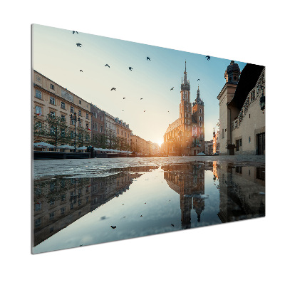 Rivestimento parete cucina con motivo ispirato a Cracovia, Polonia