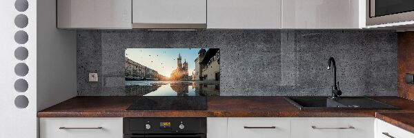 Rivestimento parete cucina con motivo ispirato a Cracovia, Polonia