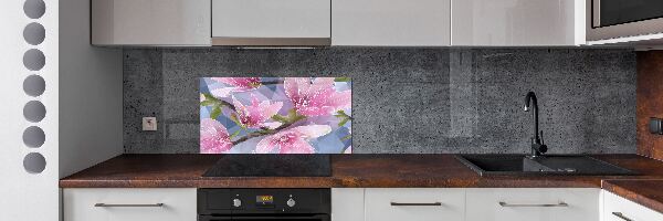 Pannello paraschizzi cucina in finitura magnolia rosa