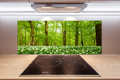 Pannello retrocucina con motivo floreale 