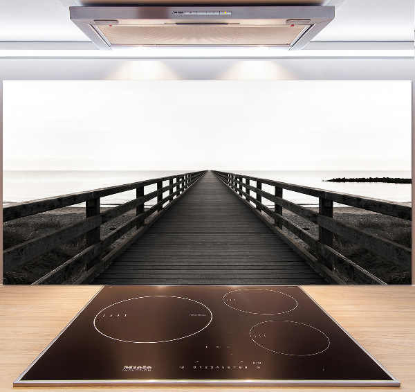 Pannello retrocucina in legno con finitura Molo