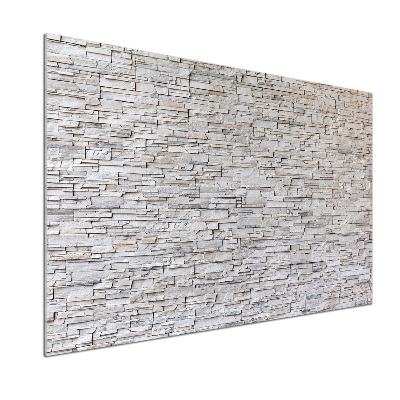 Pannello retrocucina con effetto muro di pietra