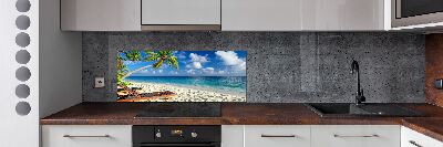 Rivestimento parete cucina con motivo Spiaggia tropicale