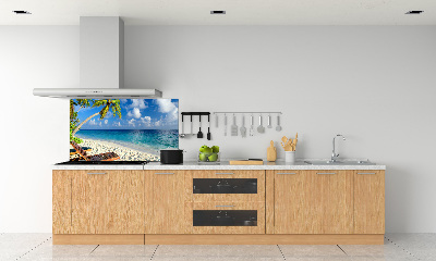 Rivestimento parete cucina con motivo Spiaggia tropicale