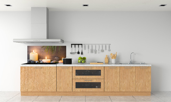 Pannello retrocucina con motivo di candele accese