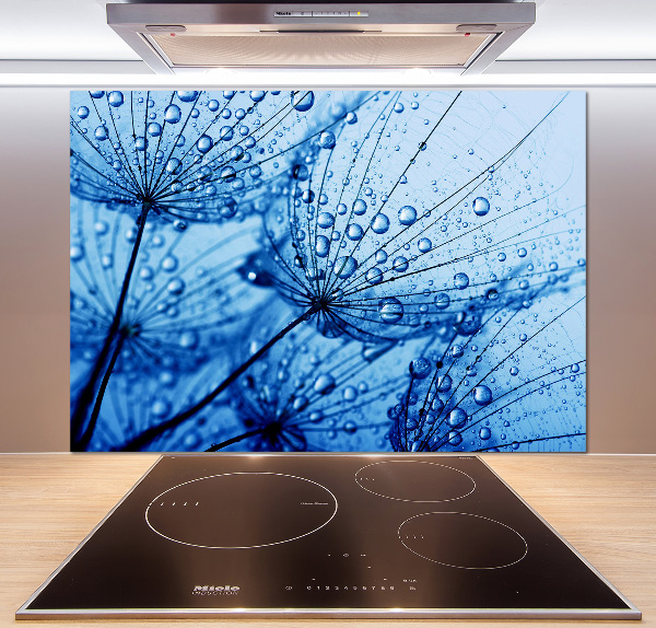 Rivestimento parete cucina con motivo a semi di tarassaco