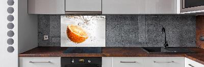 Pannello paraschizzi cucina con stampa di arance sott'acqua