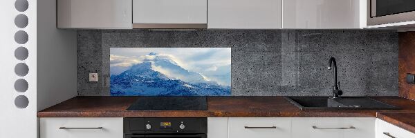 Rivestimento parete cucina con stampa Cima della montagna