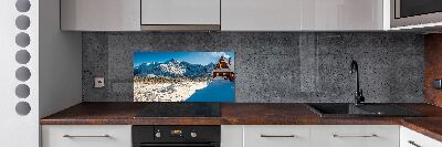 Rivestimento parete cucina con motivo «Un cottage in montagna»