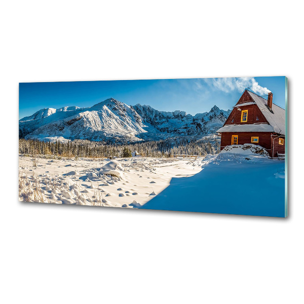 Rivestimento parete cucina con motivo «Un cottage in montagna»