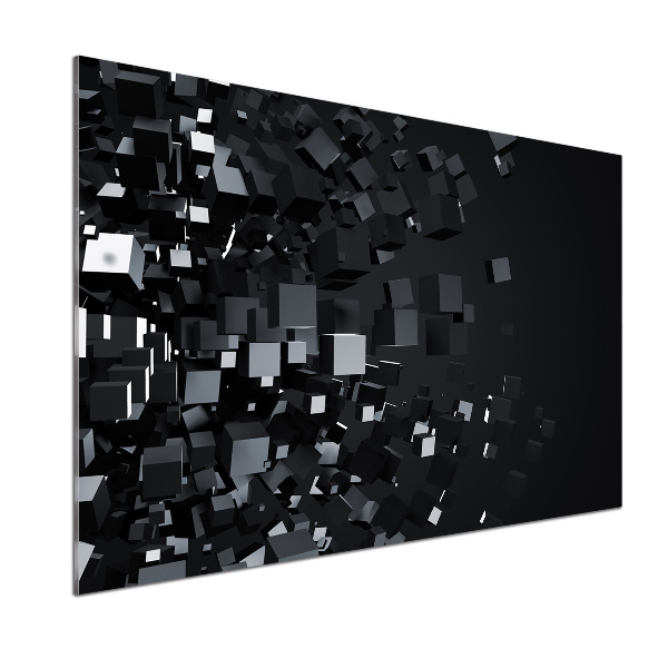 Rivestimento parete cucina con motivo ad astrazione 3D