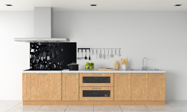Rivestimento parete cucina con motivo ad astrazione 3D
