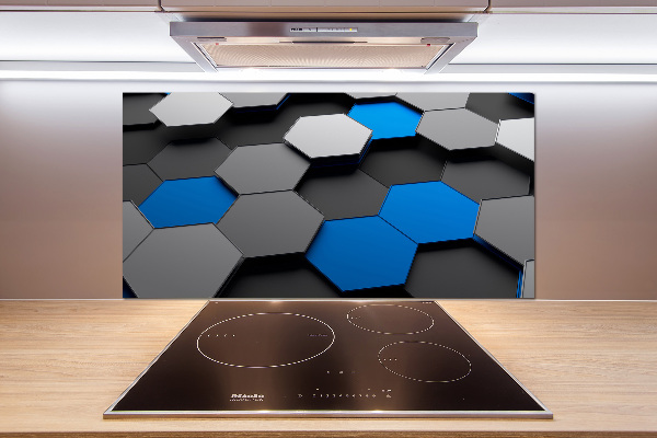 Pannello paraschizzi cucina con motivo astratto tridimensionale