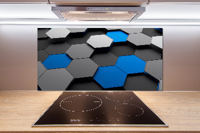 Pannello paraschizzi cucina con motivo astratto tridimensionale