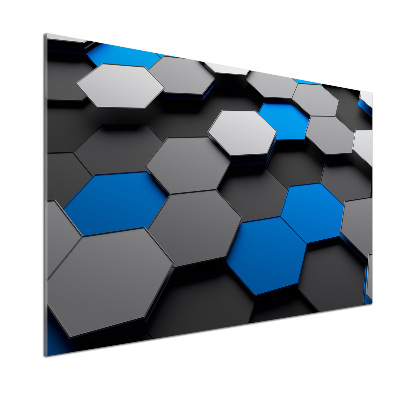 Pannello paraschizzi cucina con motivo astratto tridimensionale