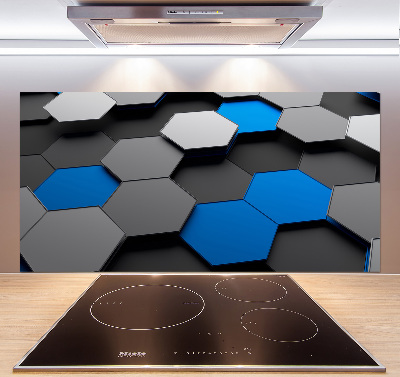 Pannello paraschizzi cucina con motivo astratto tridimensionale