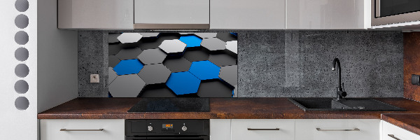 Pannello paraschizzi cucina con motivo astratto tridimensionale