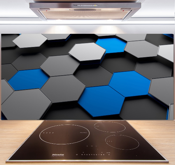 Pannello paraschizzi cucina con motivo astratto tridimensionale