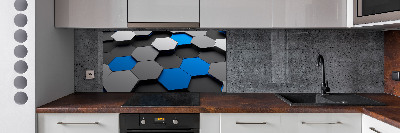 Pannello paraschizzi cucina con motivo astratto tridimensionale