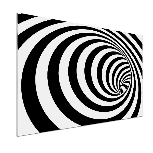 Pannello retrocucina con motivo a spirale a strisce