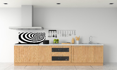 Pannello retrocucina con motivo a spirale a strisce