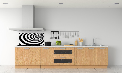 Pannello retrocucina con motivo a spirale a strisce