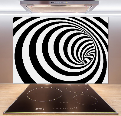 Pannello retrocucina con motivo a spirale a strisce