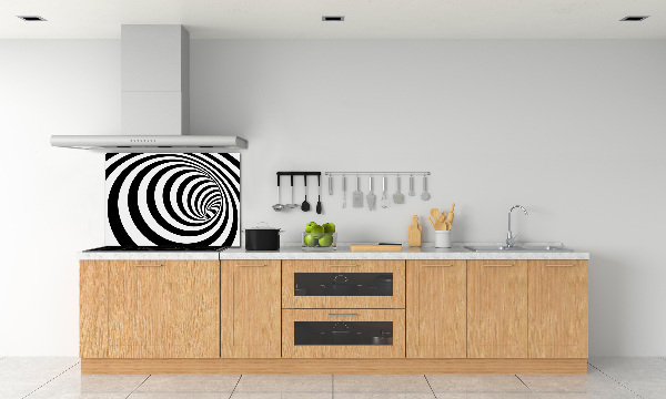 Pannello retrocucina con motivo a spirale a strisce